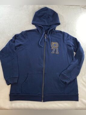 Disney Parks Walt Disney World Zip Front Hoodie Size XL D 71 Letterman Chenille